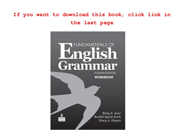 Basic english grammar workbook pdf free download
